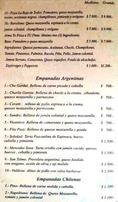 Che Corleone menu