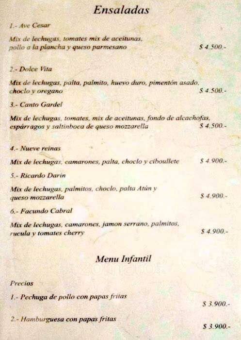Che Corleone menu