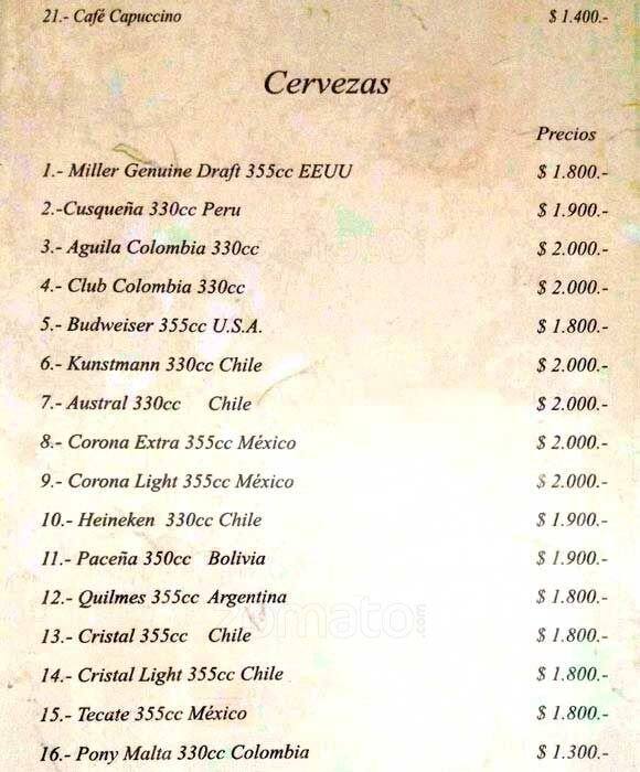 Che Corleone menu