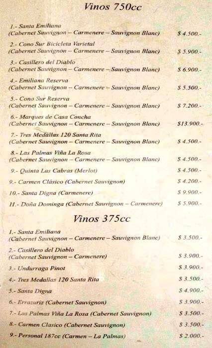 Che Corleone menu
