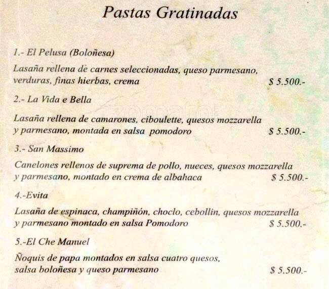 Che Corleone menu
