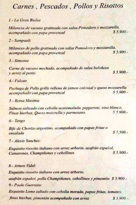Che Corleone menu