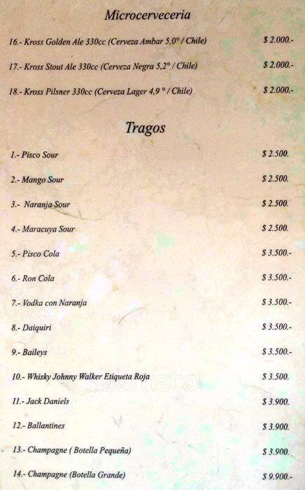 Che Corleone menu