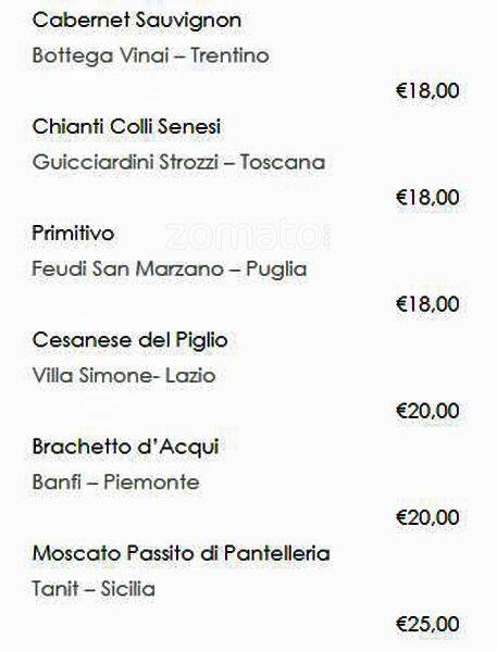 Menu di Margherita 