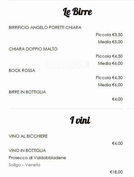 Menu di Margherita 