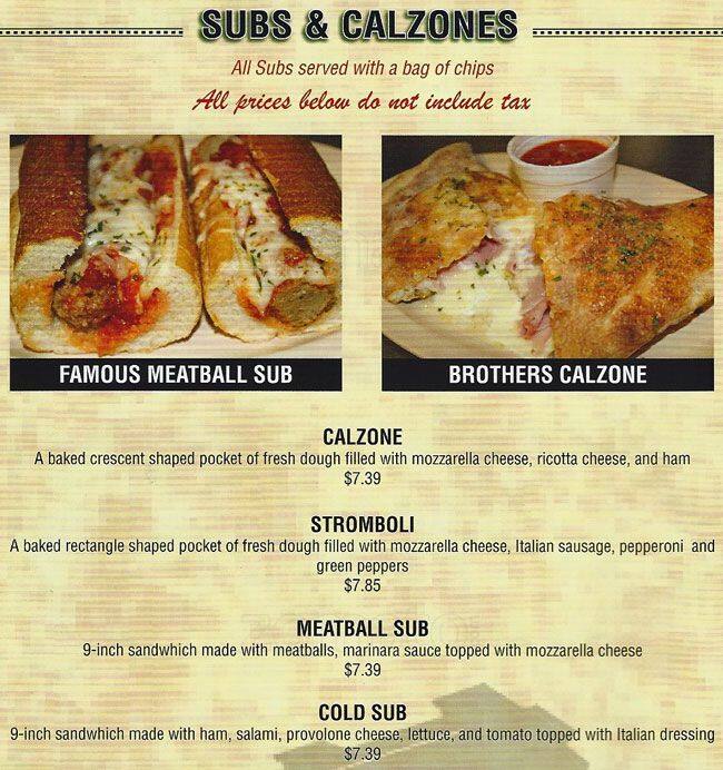 Menu at Brothers Pizza Express pizzeria, The Woodlands, Farm to Market