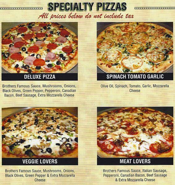 Menu at Brothers Pizza Express pizzeria, The Woodlands, Farm to Market