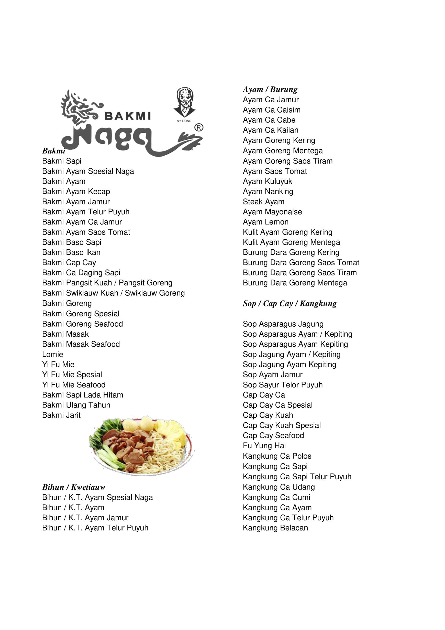Bakmi Naga Menu Menu For Bakmi Naga Tuban Bali Zomato Indonesia