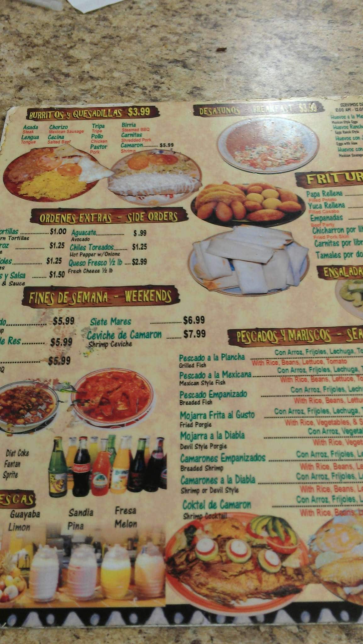 Menu at La Hacienda restaurant, Winter Park, Aloma Ave 145