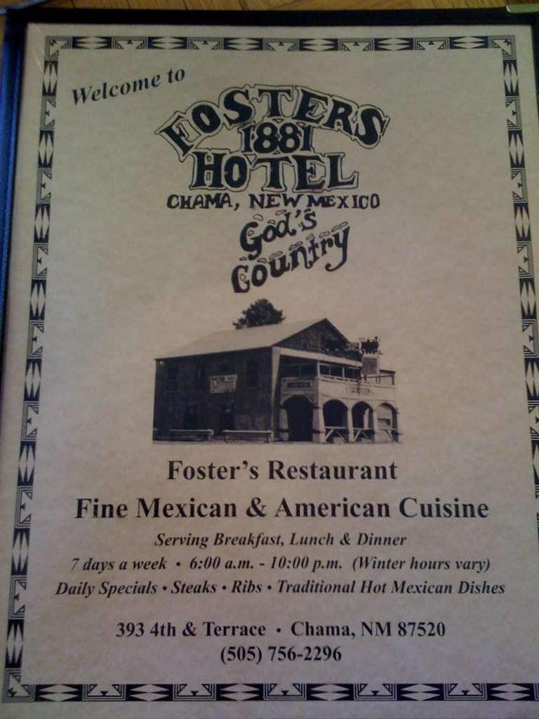 Foster S Hotel Restaurant Saloon Menu Urbanspoon Zomato