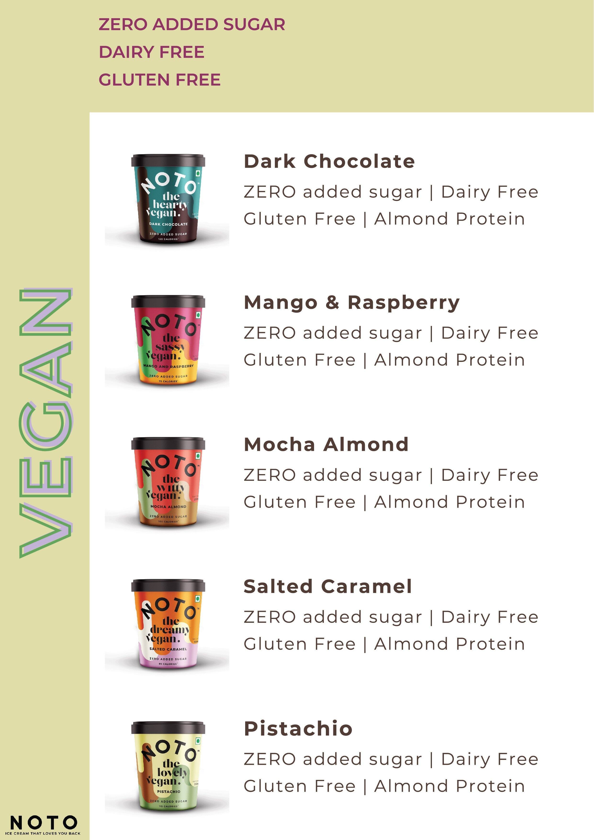 NOTO - Ice Creams & Desserts menu