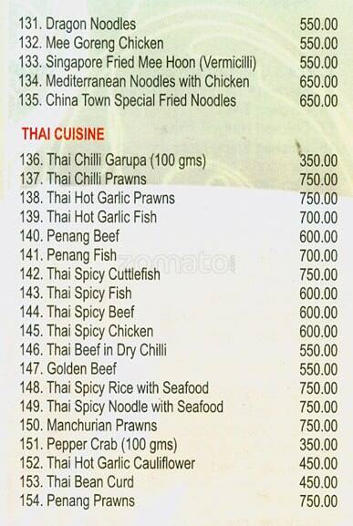 Indian Spice menu