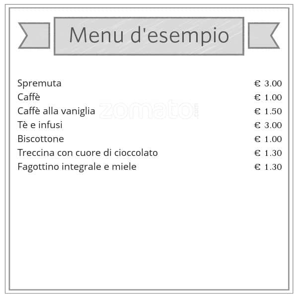 Menu di Pasticceria Santa Maria 