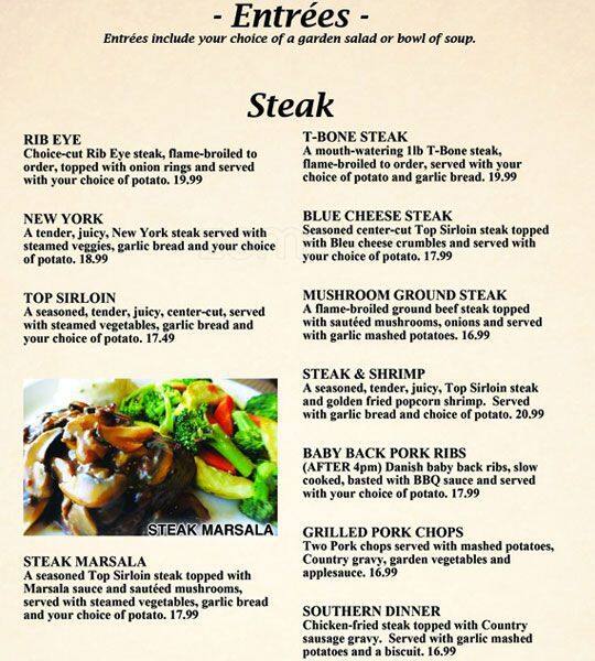 Menu at Adel's desserts, Healdsburg