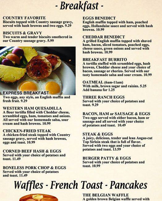 Menu at Adel's desserts, Healdsburg