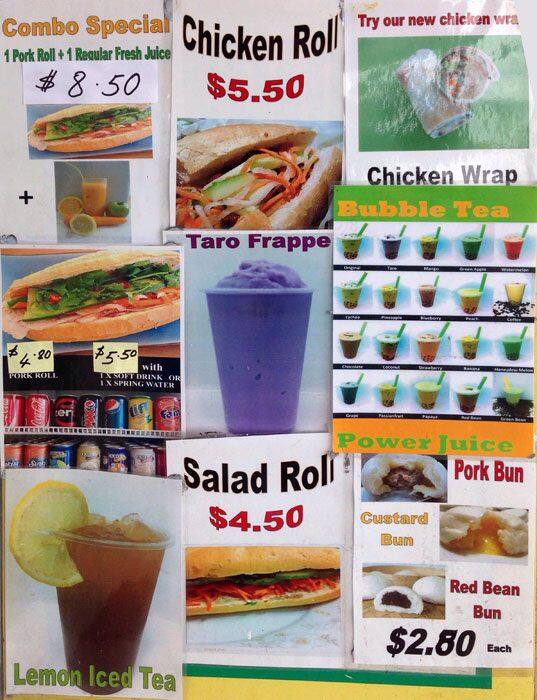 Menu at Agha Juice Centre, Logan Central