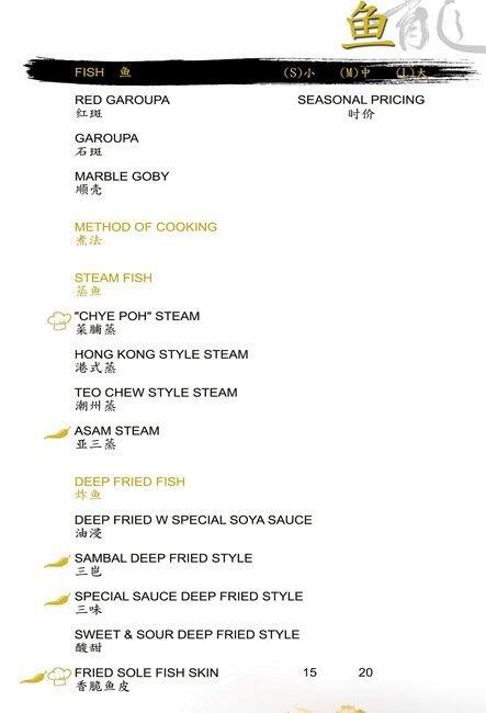 Uncle Leong Signatures メニュー