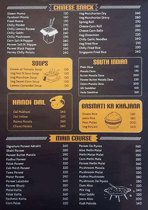 Menu at Chandni Chowk Restaurant, Nainital