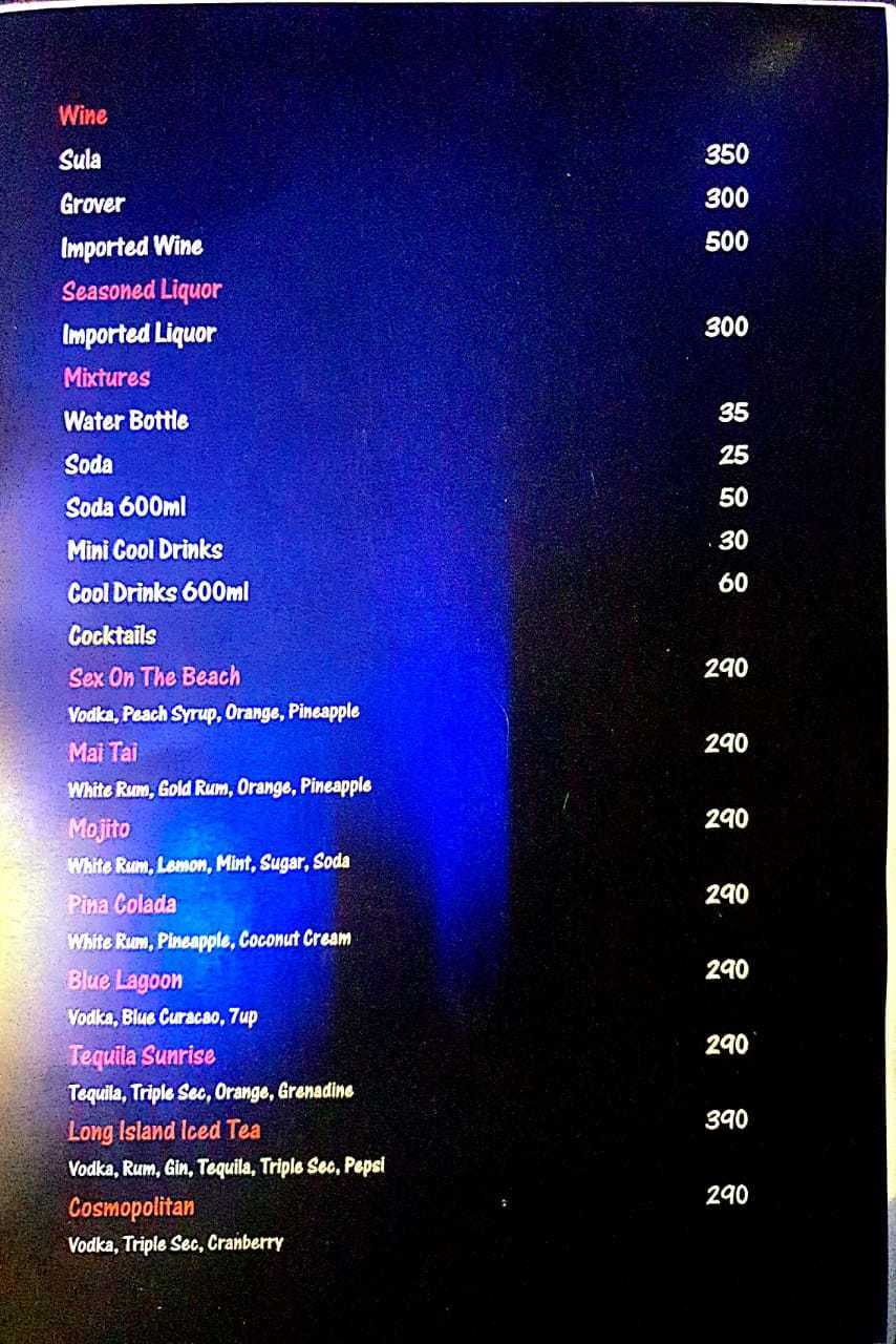 Menu at Mr. Pizza, Puducherry