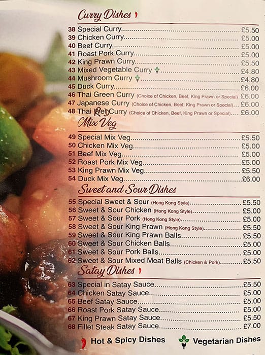 Menu At The Golden Gate Fast Food Manchester