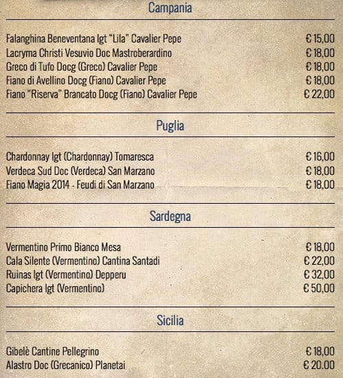 Menu di Il Marinaio 