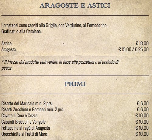Menu di Il Marinaio 