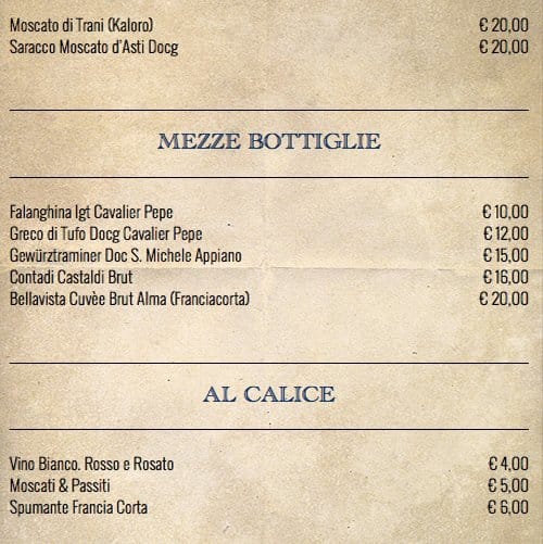 Menu di Il Marinaio 
