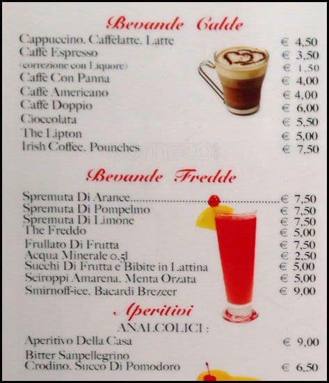 Caffè delle arance menu zomato italy Casa caffè roma