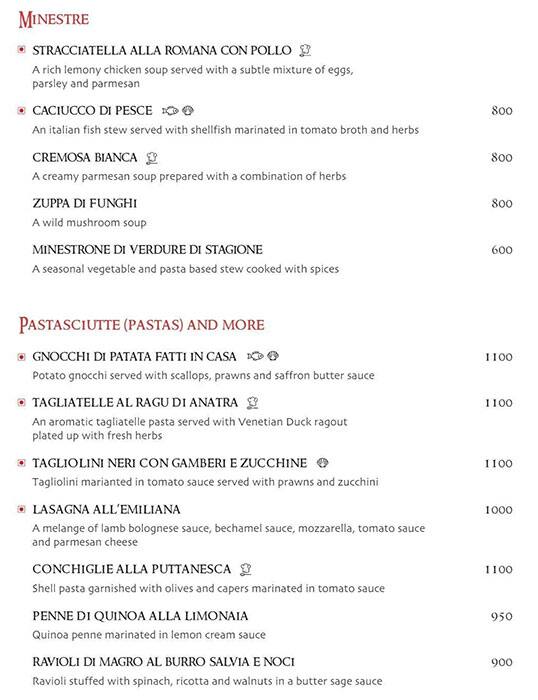Prego menu
