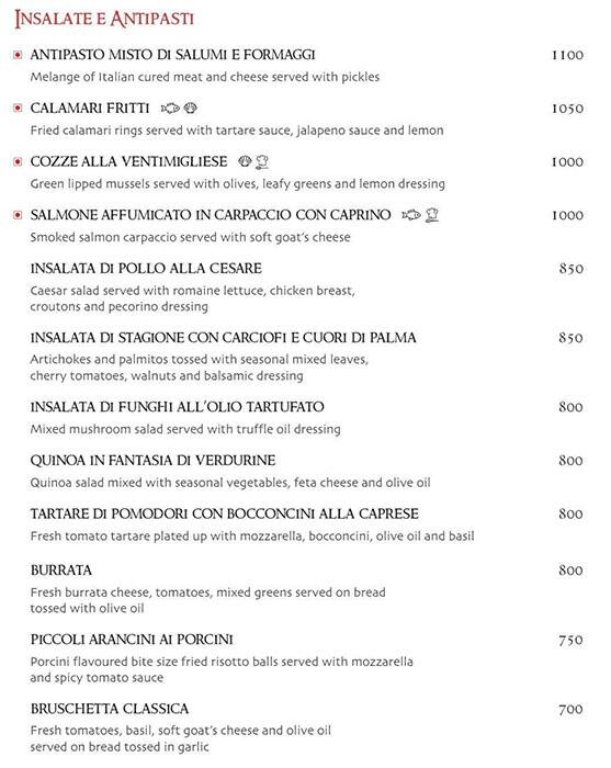 Prego menu