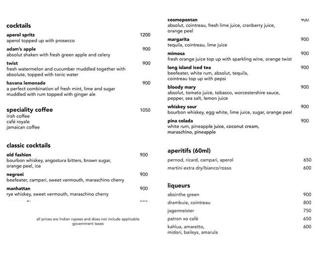 Prego menu