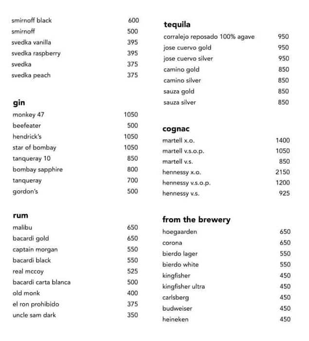 Prego menu