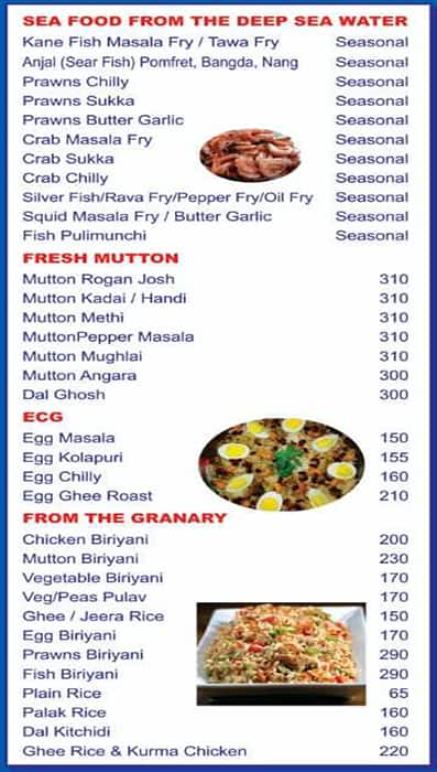 Ujwal Restaurant and Bar menu