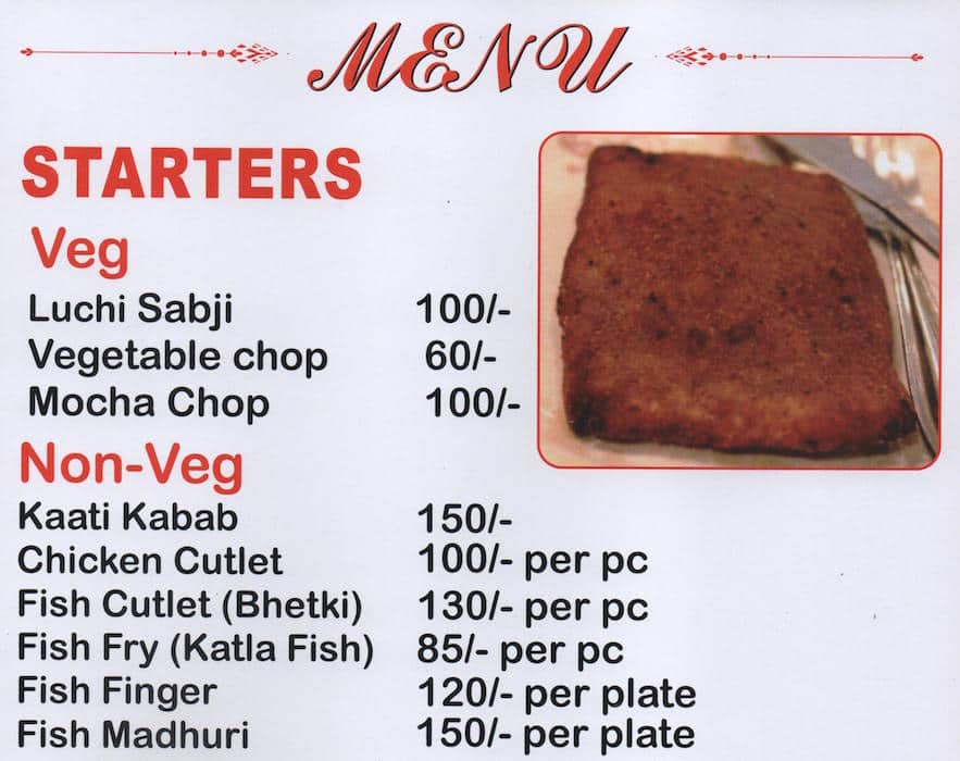 Taste Of Bengal Menu, Menu for Taste Of Bengal, Kammanahalli, Bangalore