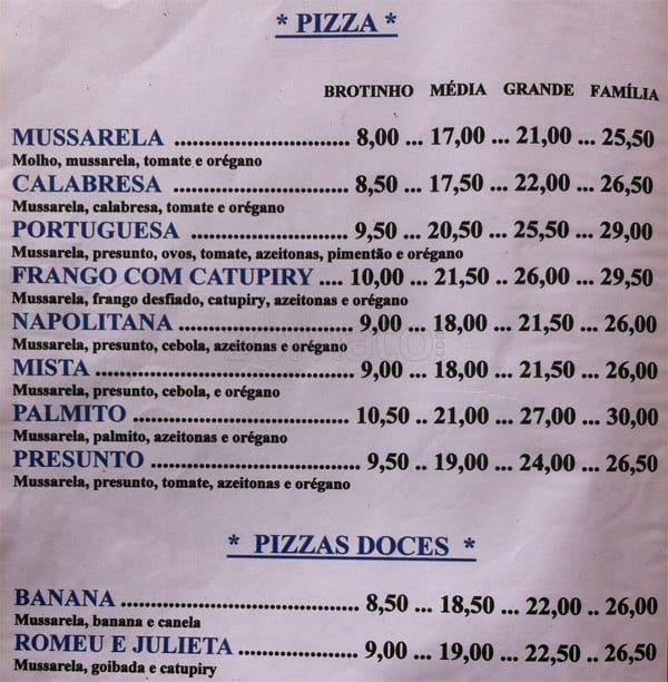 Restaurante El Fernand cardápio