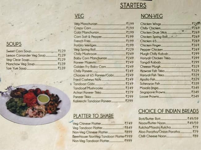 Beer House Menu, Menu for Beer House, Hitech City, Hyderabad - Zomato