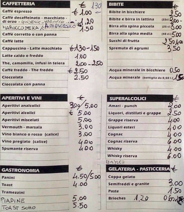 Menu di Soho Cafè 