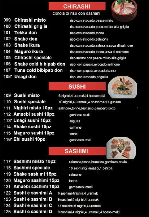 Menu di Ristorante Wakou 