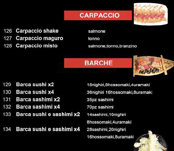 Menu di Ristorante Wakou 