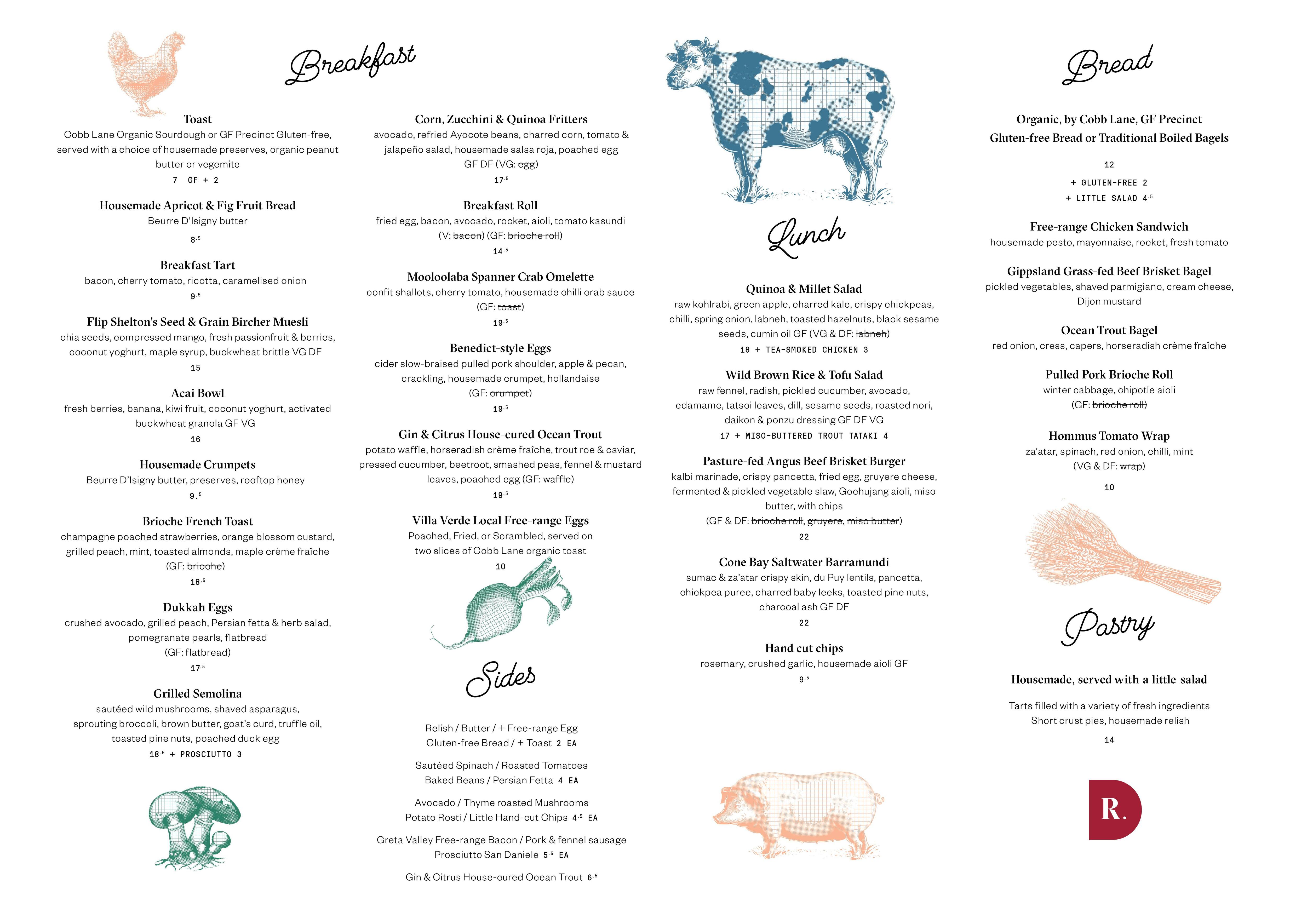 Red Door Corner Store Menu, Menu for Red Door Corner Store, Northcote