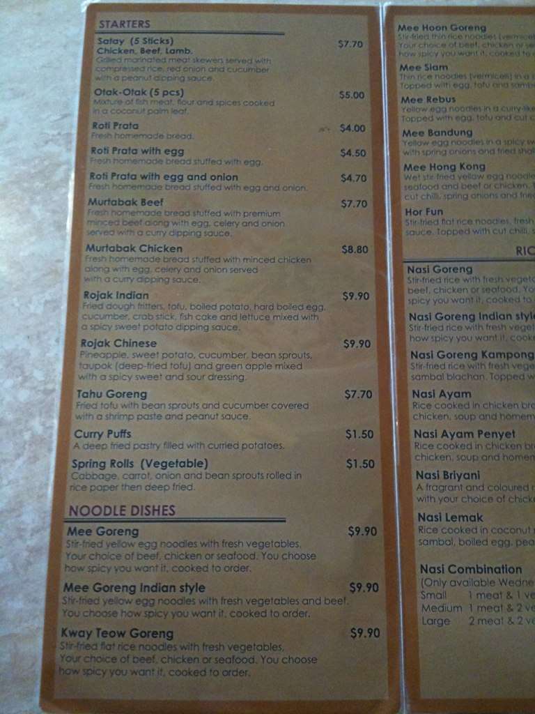 Carta de Makan Makan