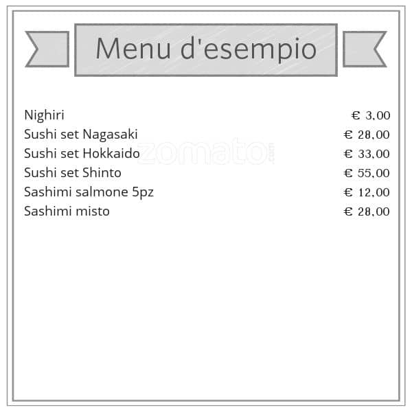 Menu di Shinto Sushi Restaurant 