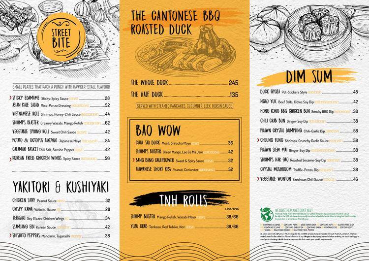 Menu of The Noodle House, Madinat Jumeirah, Dubai