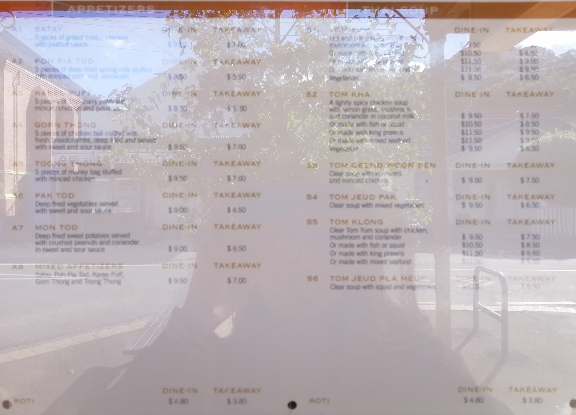 Menu At Nakhon Thai Restaurant Wellington