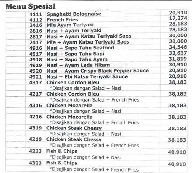 Solaria Menu Menu Untuk Solaria Gandaria Jakarta Solaria Menu Menu Untuk Solaria Gandaria Jakarta