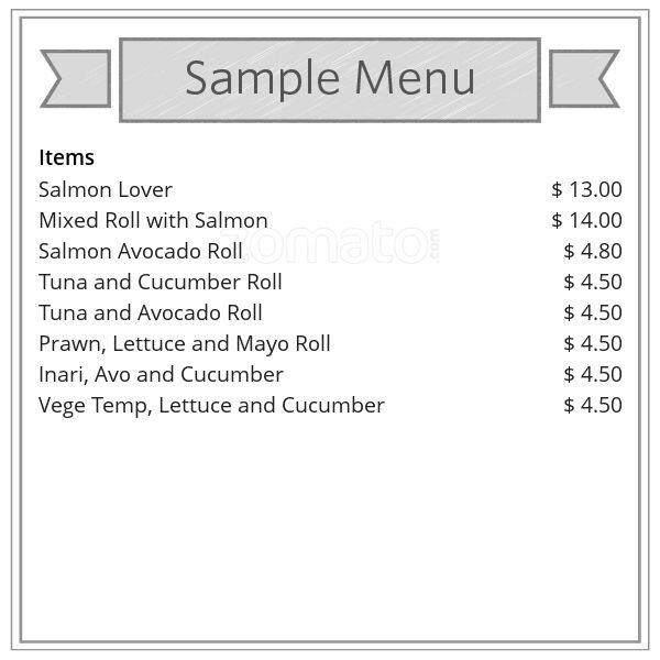Carta de Sushi Opera