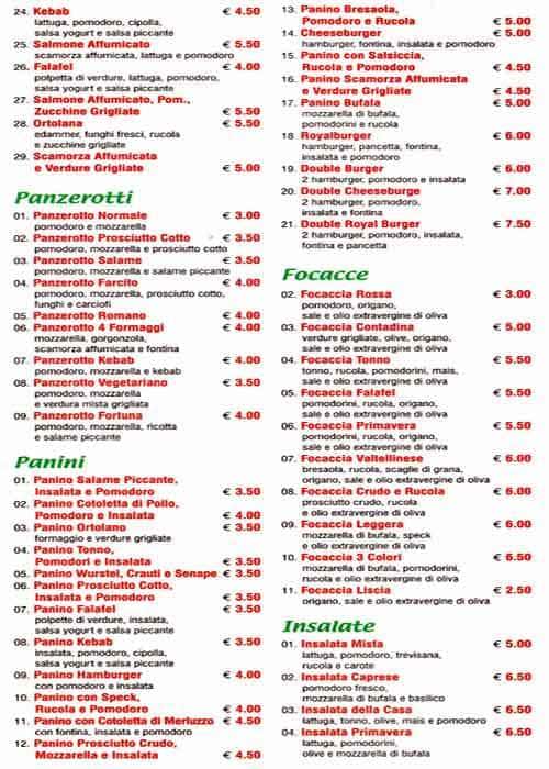 Menu di Che Pizza 