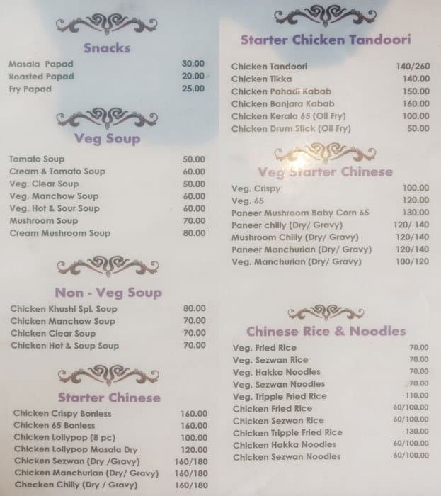 Kohinoor Family Restaurant Menu Zomato