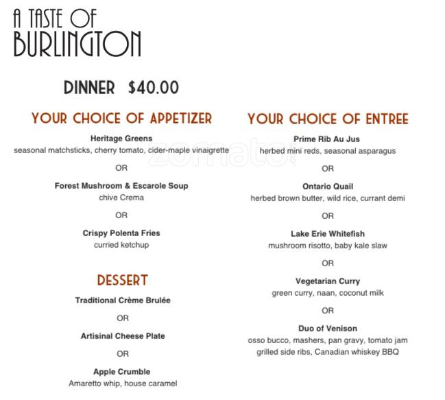 Menu de Water Street Cooker