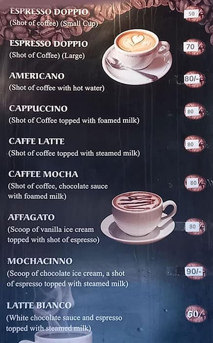 The Golden Oven menu